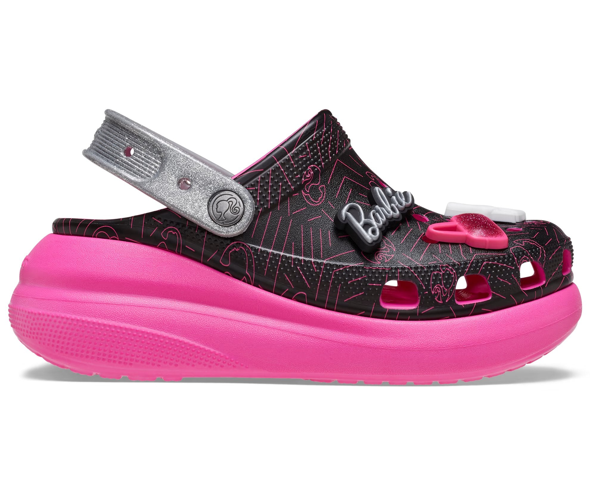 Crocs Barbie Crush Clogs, Black/Pink