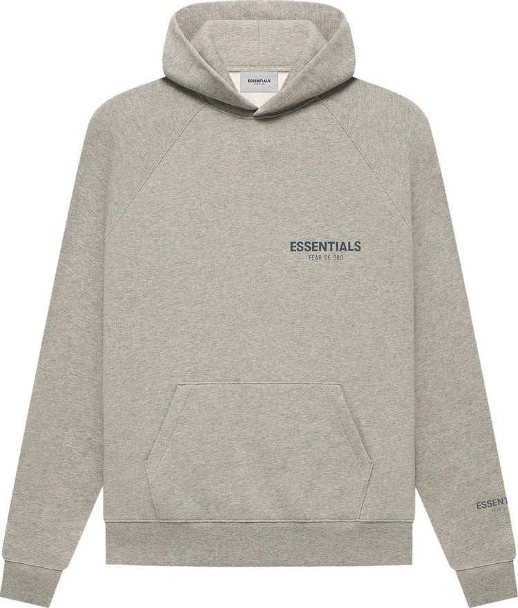 Fear of God Essentials Hoodie 'Dark Heather Oatmeal', gray