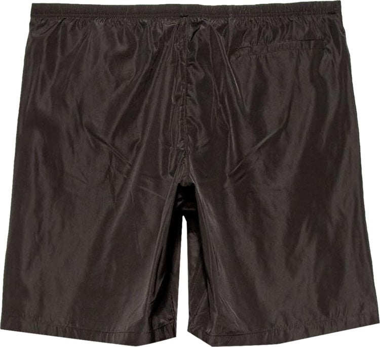 Palm Angels Curved Logo Swim Short 'Black/White', black