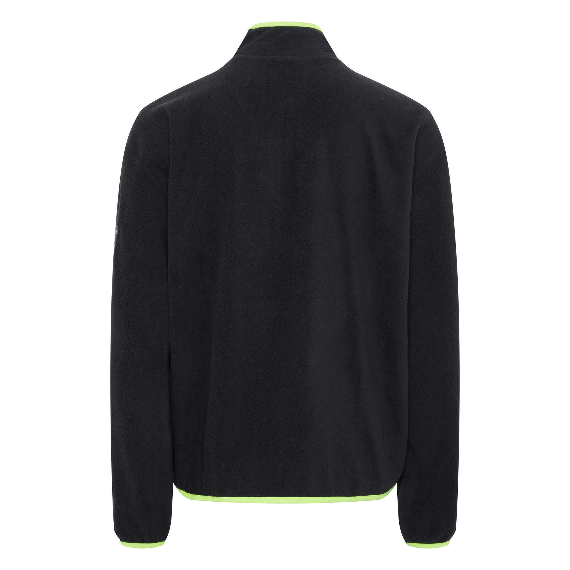 Chiemsee fleece sweater with collar and zipper, black