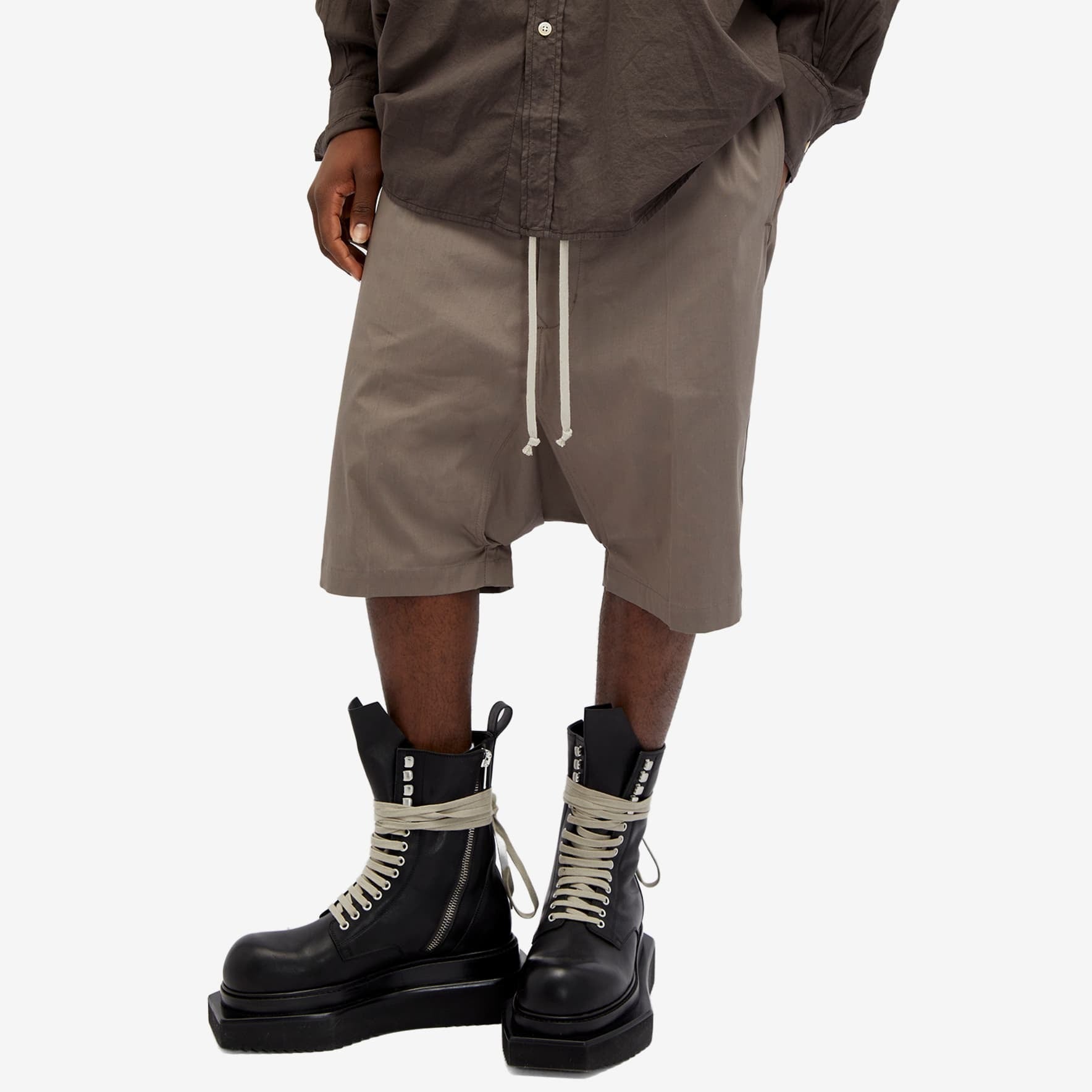 Rick Owens Rick's Pod Shorts, taupe