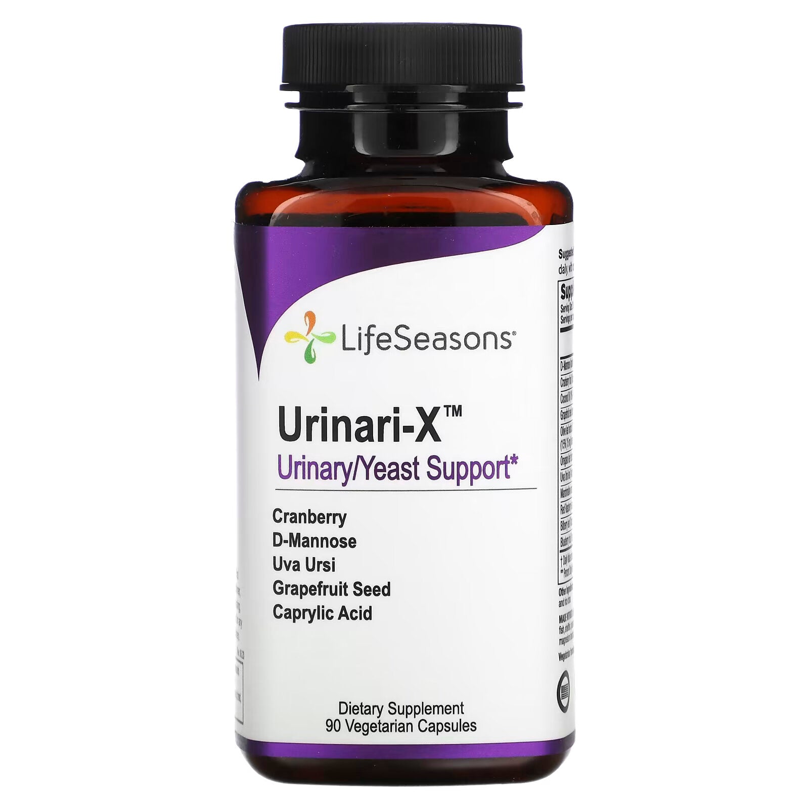 LifeSeasons, Urinari-X, Yeast Urinary Tract Support, 90 Vegetarian Capsules