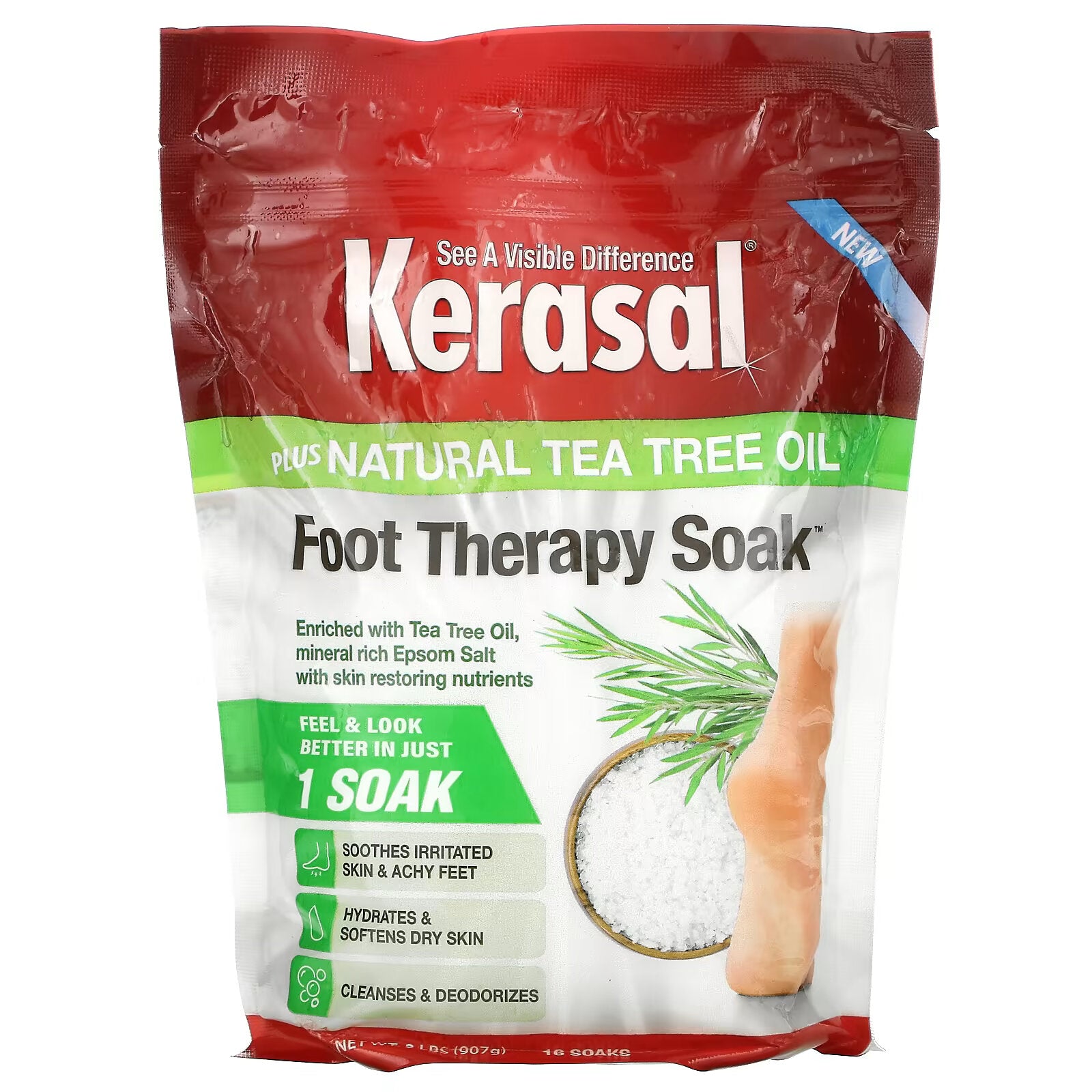 Kerasal, Foot Treatment with Natural Tea Tree Oil, 907 g