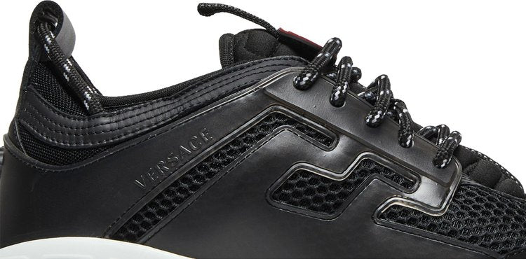 Versace Chain Reaction Black Mesh Sneakers, black