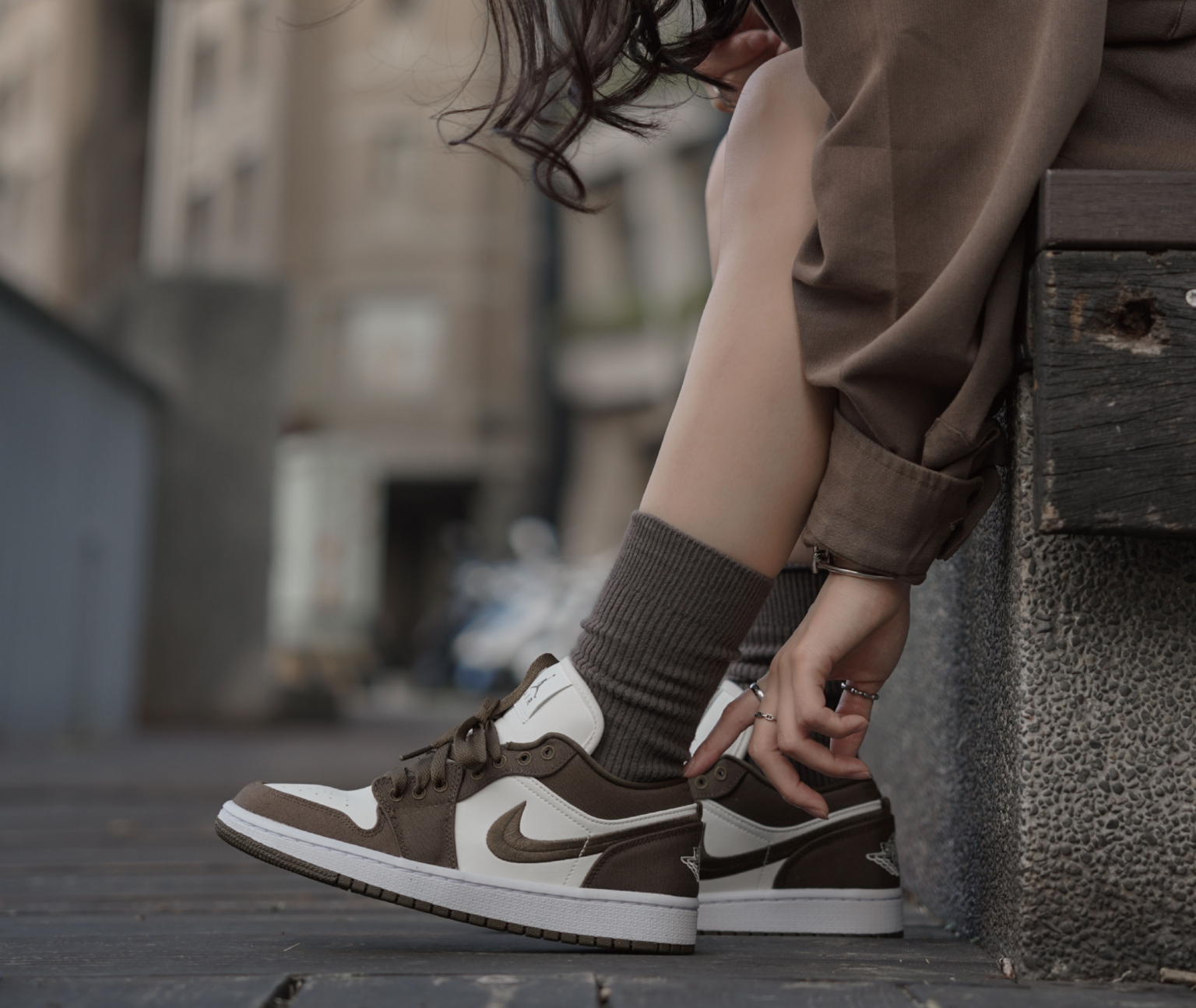 حذاء رياضي Air Jordan Wmns Air Jordan 1 Low Se، زيتوني