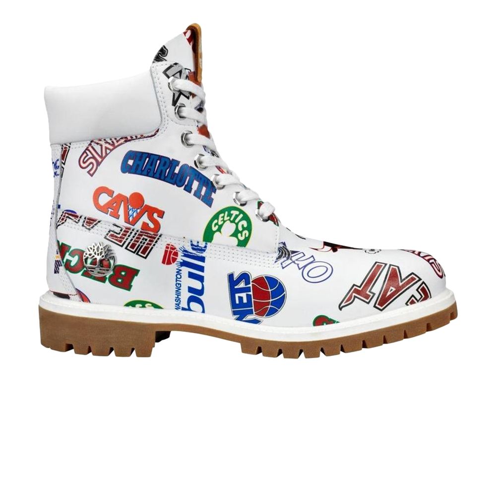 Mitchell & Ness NBA x 6 Inch Timberland boots, white