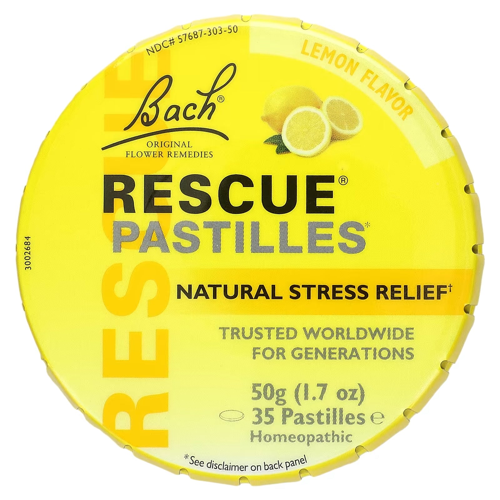 Bach Original Flower Remedies Rescue lozenges natural stress relief lemon flavor 35 lozenges, 50 g