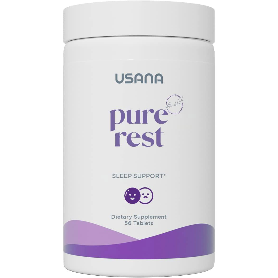 مكمل غذائي Usana Pure Rest Melatonin لدعم النوم، 56 قرصًا