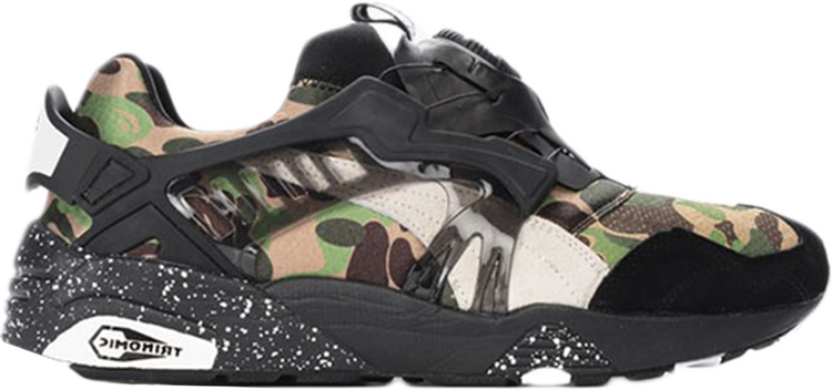 حذاء رياضي Puma A Bathing Ape x Disc Blaze Camo باللون البني