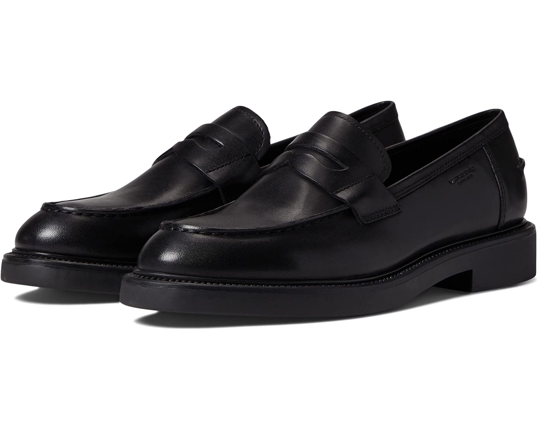 Alex W Leather Penny Loafer Vagabond Shoemakers, black