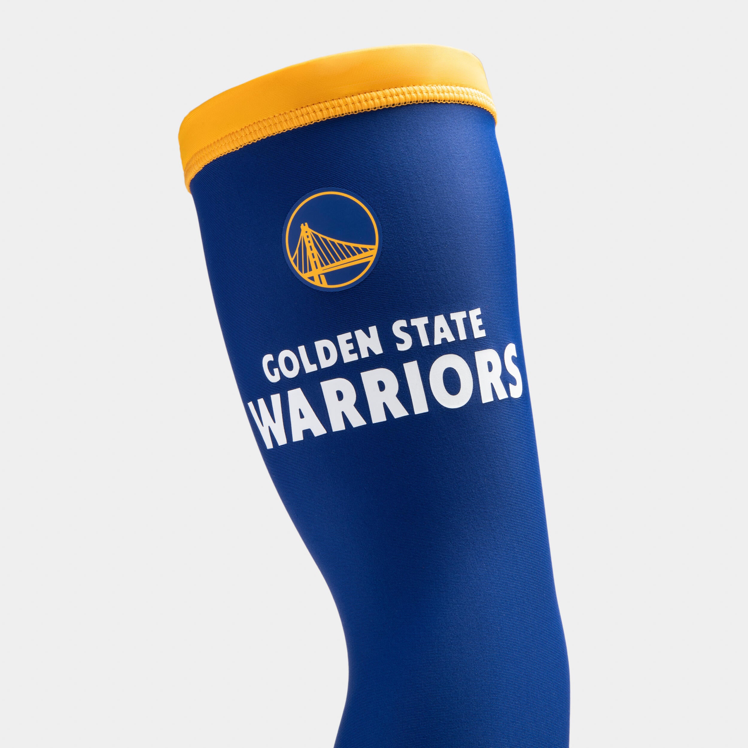 Women's/men's basketball elbow pads E500 NBA Golden State Warriors blue TARMAK sea blue/golden yellow