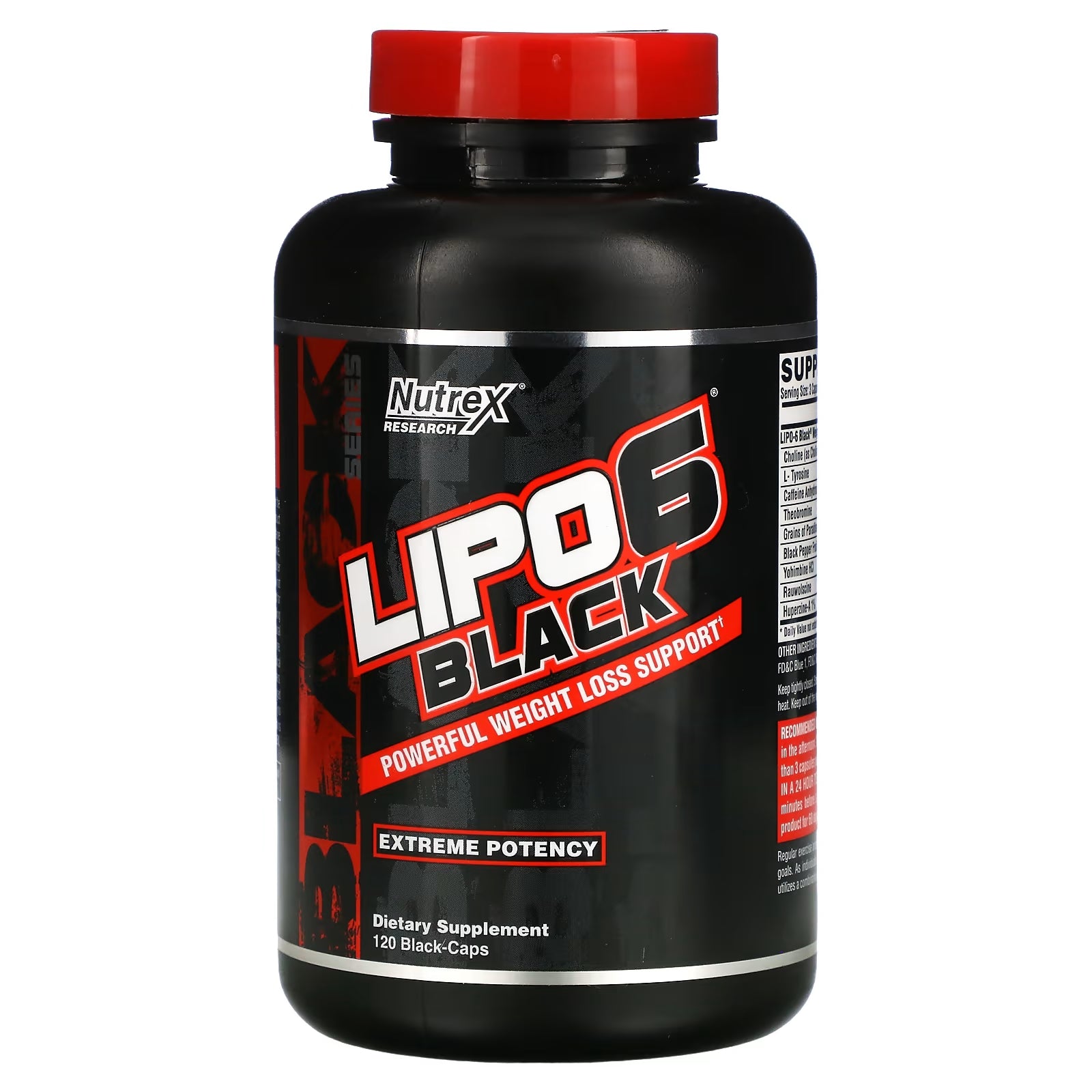 Nutrex Research LIPO-6 Black قوة فائقة، 120 كبسولة سوداء