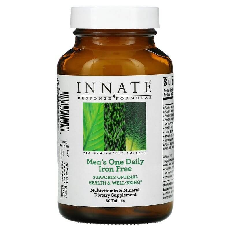 Innate Response Formulas Men's One Daily Multivitamin Without Iron, 60 Tablets