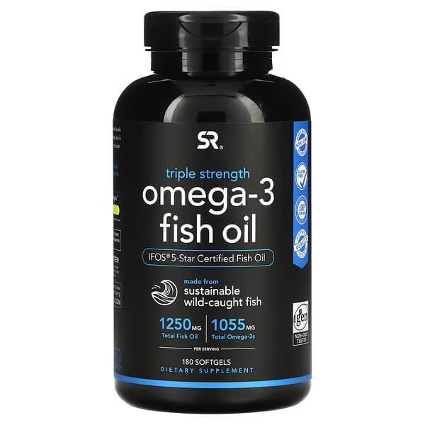 Sports Research Omega-3 Fish Oil, 180 Tablets