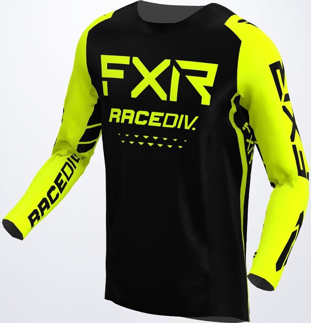 قميص FXR Off-Road RaceDiv Motocross، أسود/أصفر