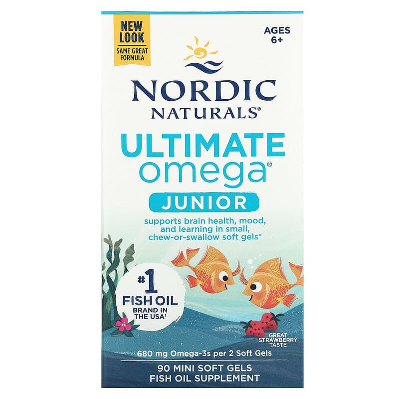 Omega for children 6-12 years old Nordic Naturals 340 mg, 90 capsules