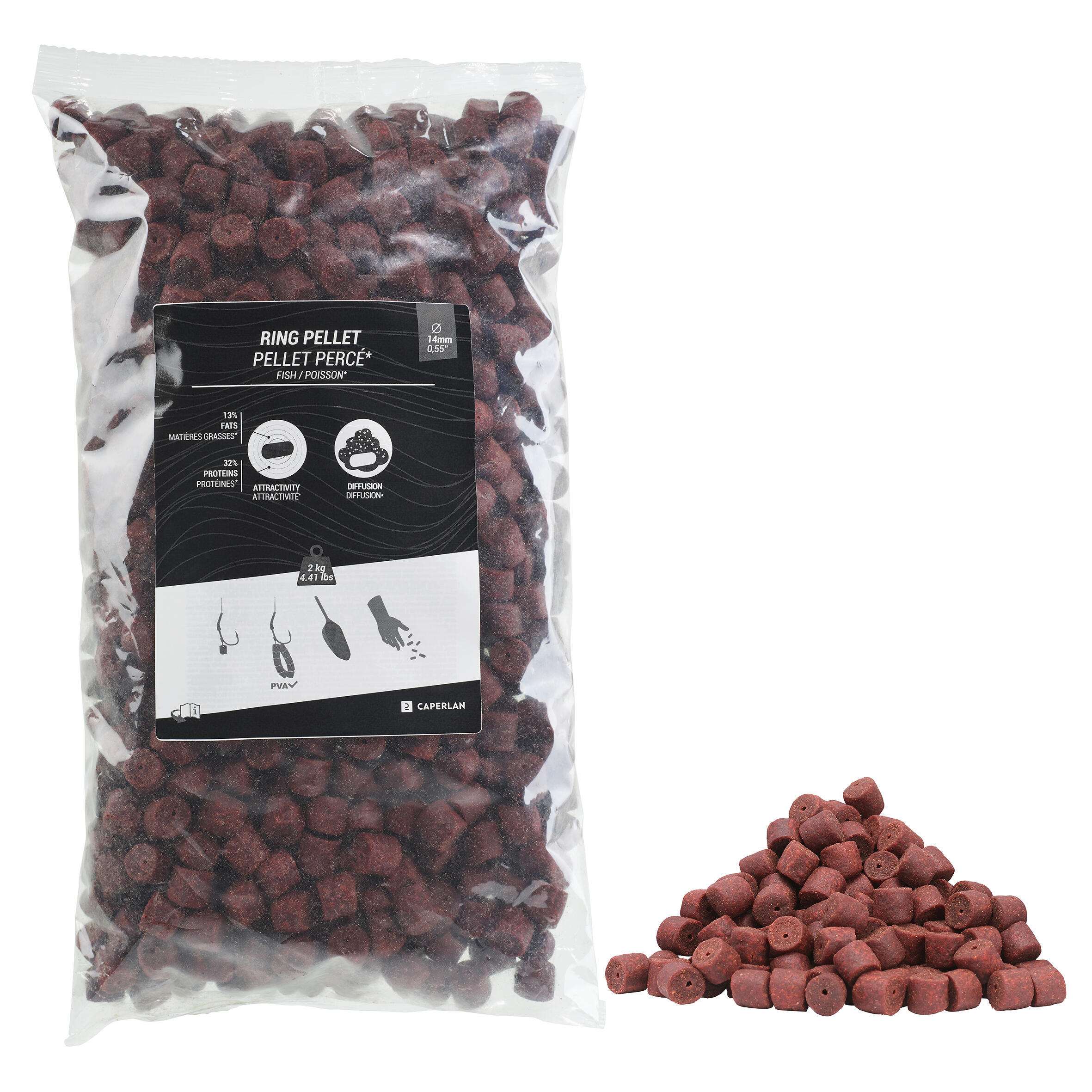 Ring pressed pellets 14mm 2kg CAPERLAN