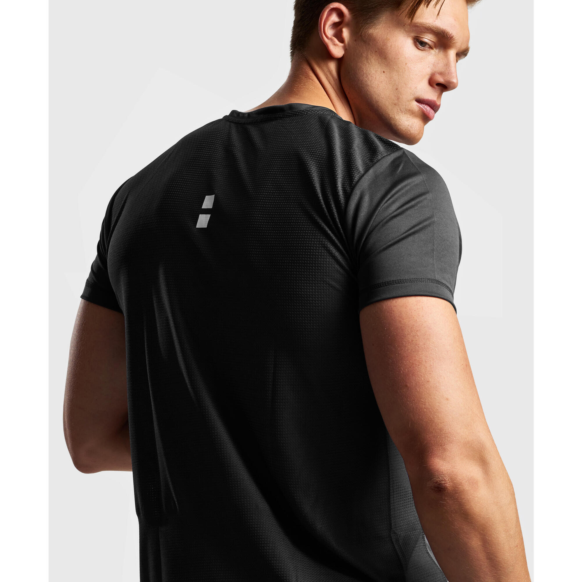 T-shirt Performance Tennis/Padel Men Black NORDICDOTS, black