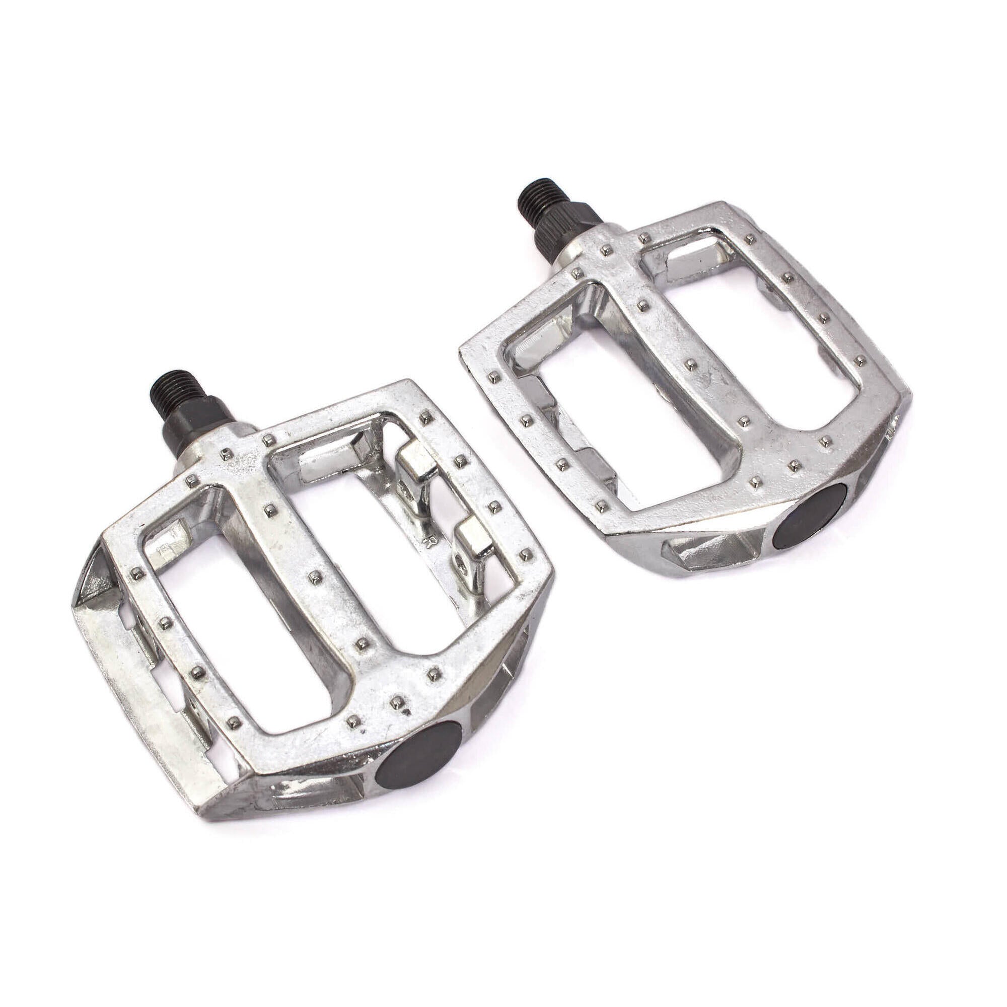 BMX PEDALS SILVER CHROME 1/2" CLATCH, silver