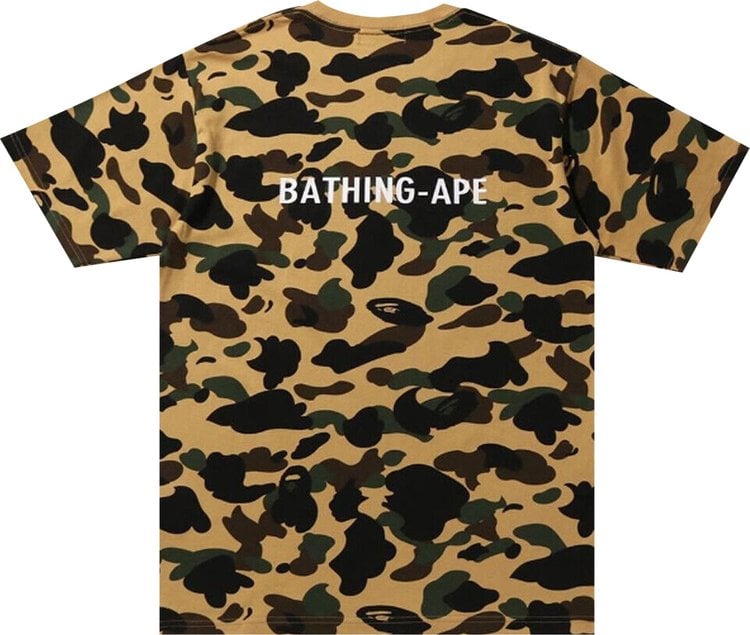 تي شيرت BAPE 1st Camo By A Bathing Ape باللون الأصفر