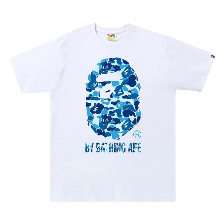 تي شيرت BAPE ABC Camo By Bathing Ape باللون الأبيض/الأزرق، باللون الأبيض