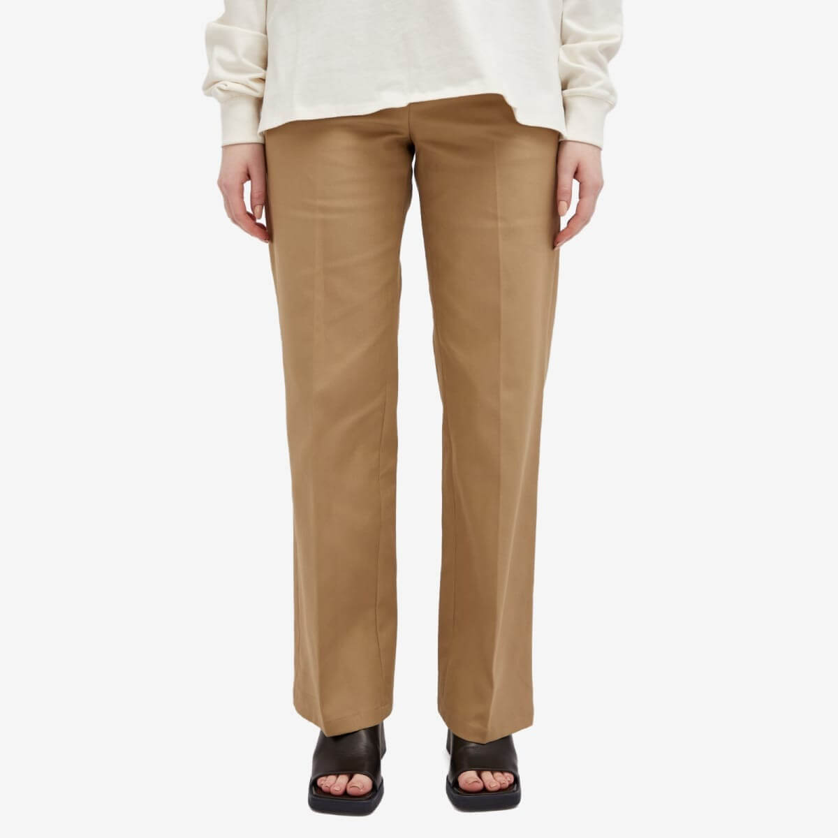 Alexander Wang Adjustable Straight Leg Pants, Khaki