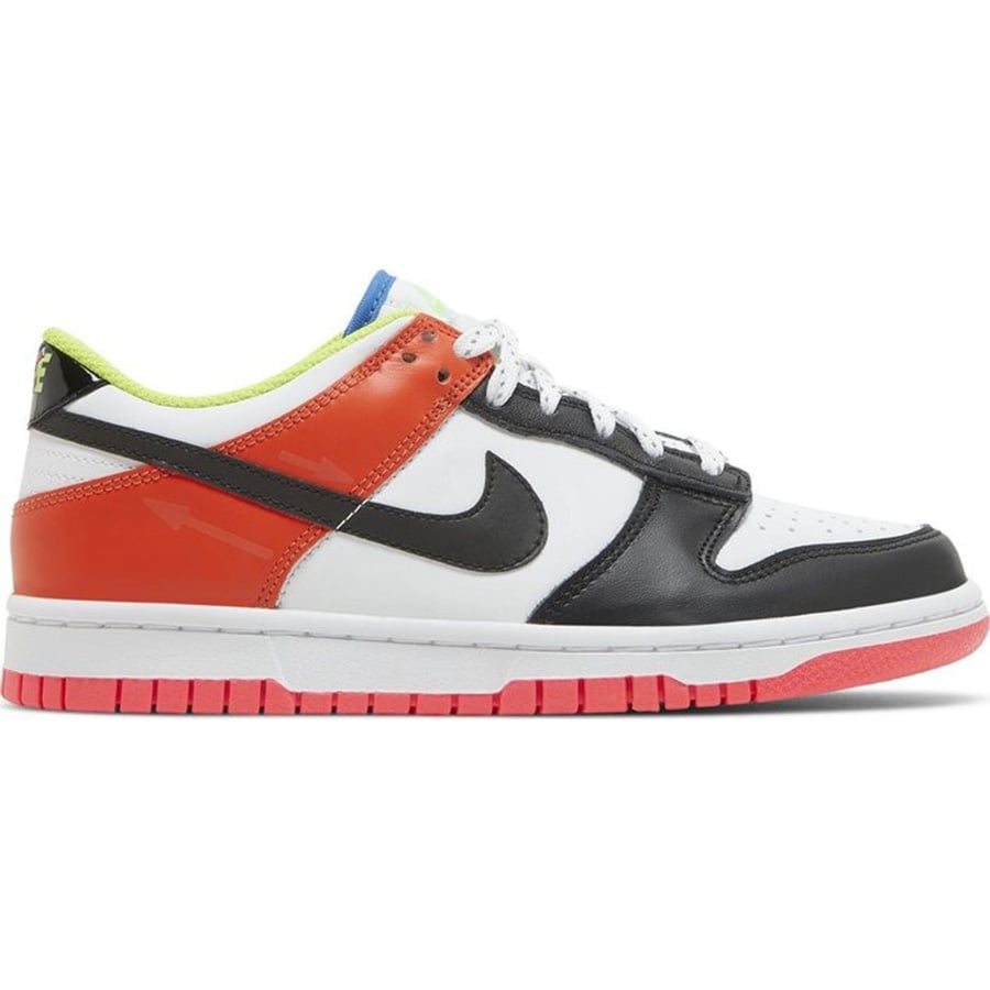 Nike Dunk Low GS sneakers, white/red/multicolor