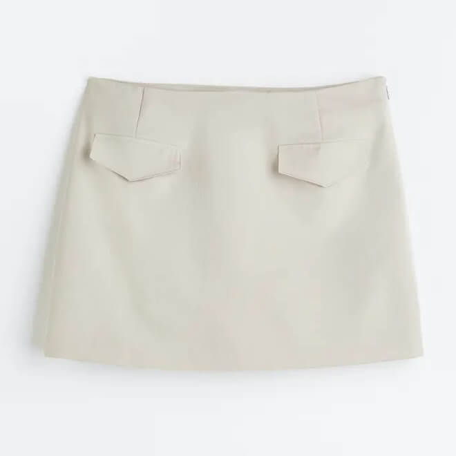 H&M Mini Skirt, light gray