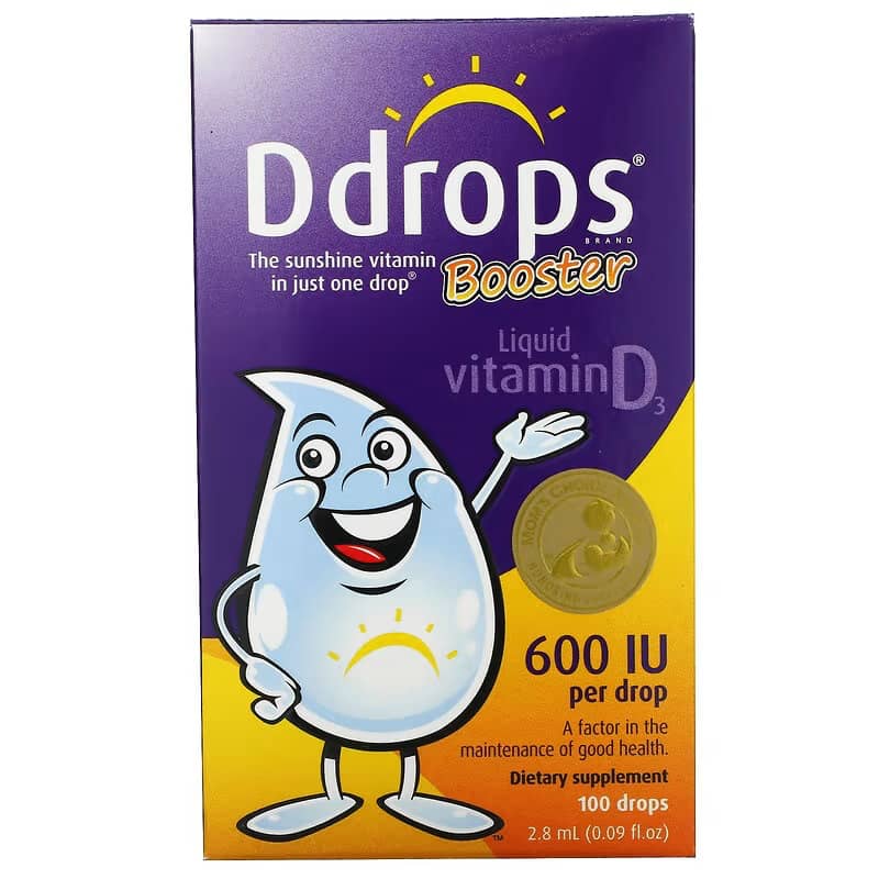 Liquid Vitamin D3 Ddrops Booster 600 IU, 2.8 ml