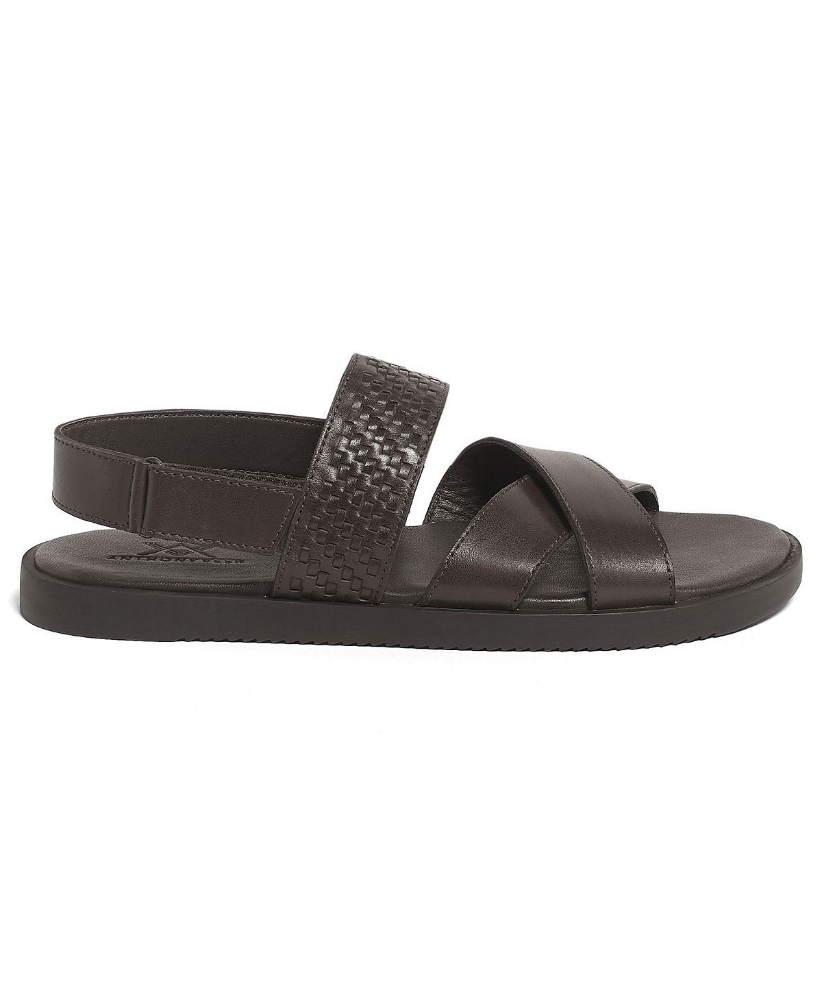 Anthony Veer Men's Comfort Cross Strap Mumbai Sandals, Brown