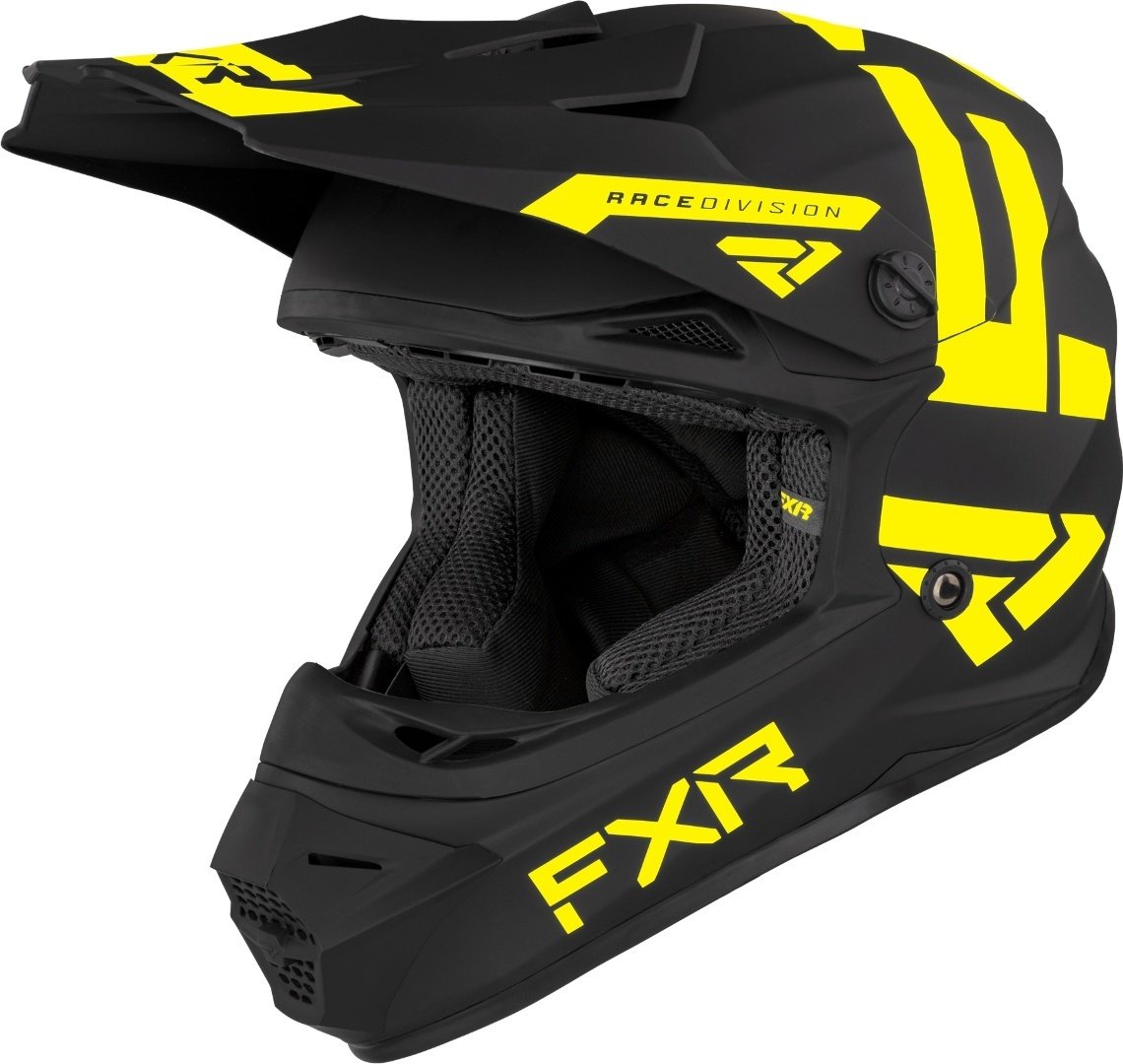 خوذة موتوكروس FXR Legion MX Gear، باللون الأسود/الأصفر