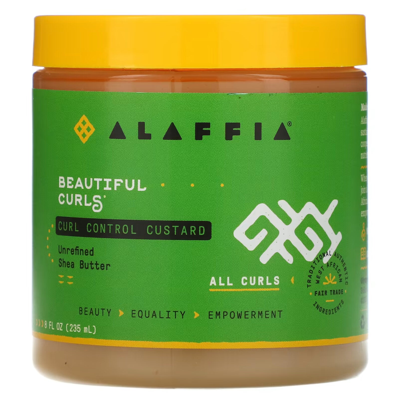 Alaffia, Beautiful Curls, cream for manageable curls, for any curls unrefined shea butter, 235 ml (8 fl oz)