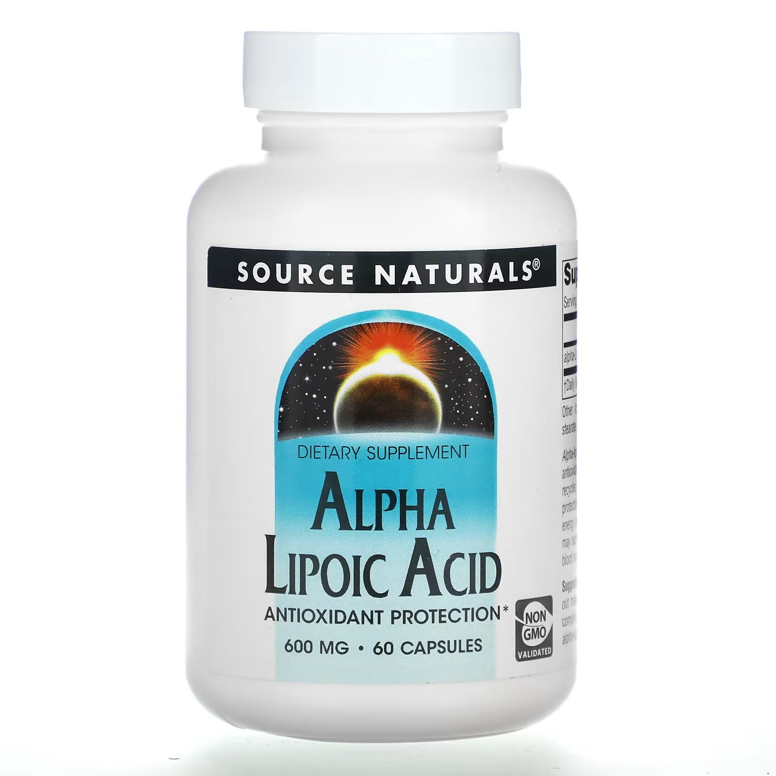 حمض ألفا ليبويك من Source Naturals، 600 مجم، 60 كبسولة