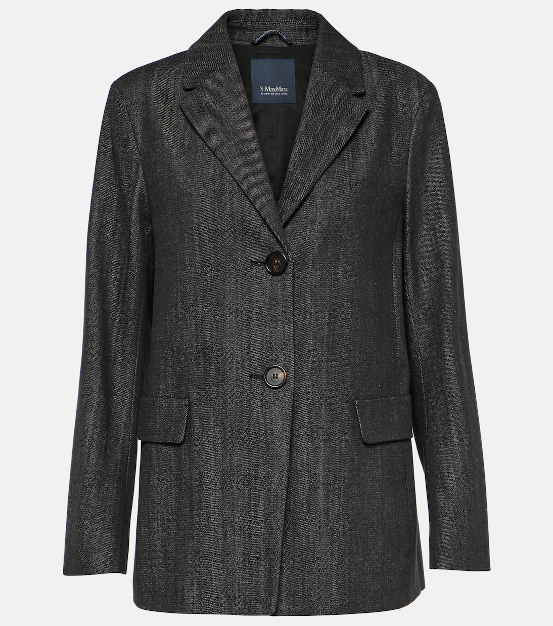 S Max Mara Murano Chambray Blazer, Black