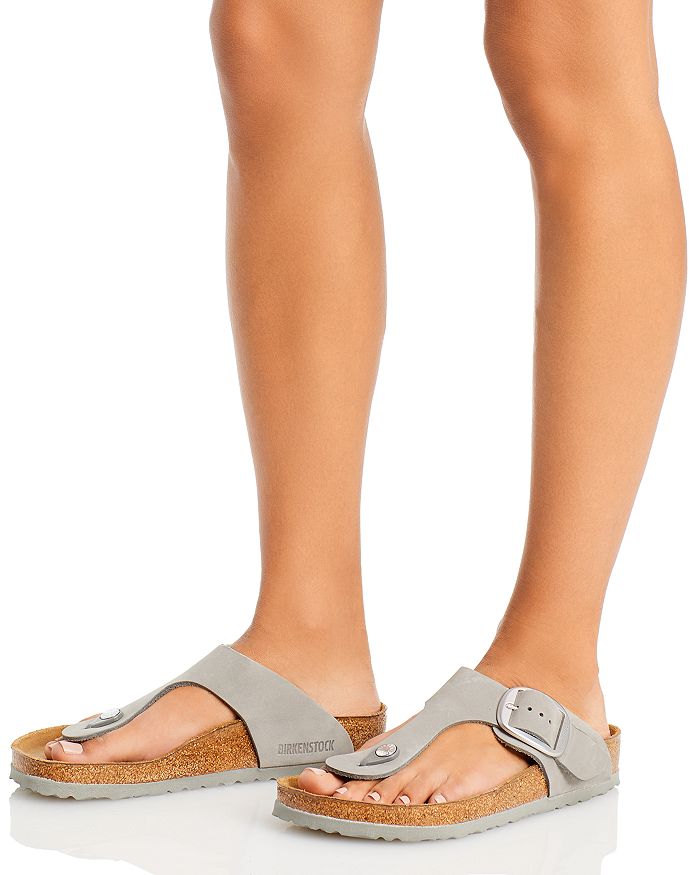 Birkenstock Women's Gizeh High Shine Large Buckle Strappy Sandals