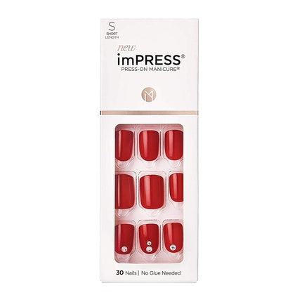 أظافر قصيرة مربعة من Impress Press-On Manicure Kill Heels بتقنية Purefit - 30 أظافر من مجموعة Kiss