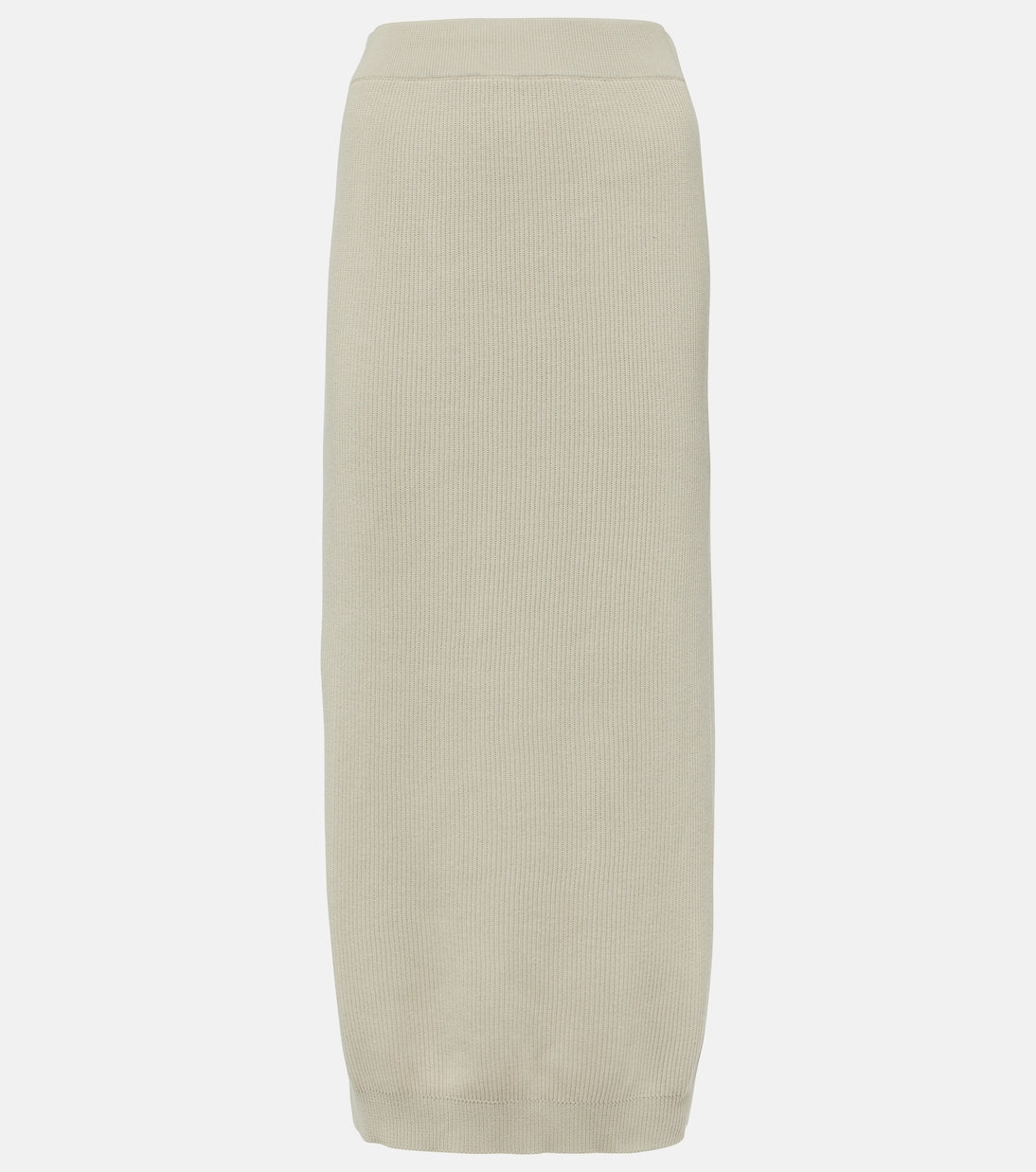 Brunello Cucinelli cotton ribbed midi skirt, white