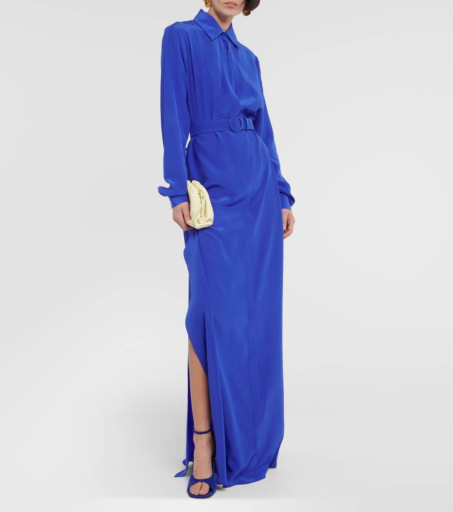 Silk maxi dress COSTARELLOS, blue