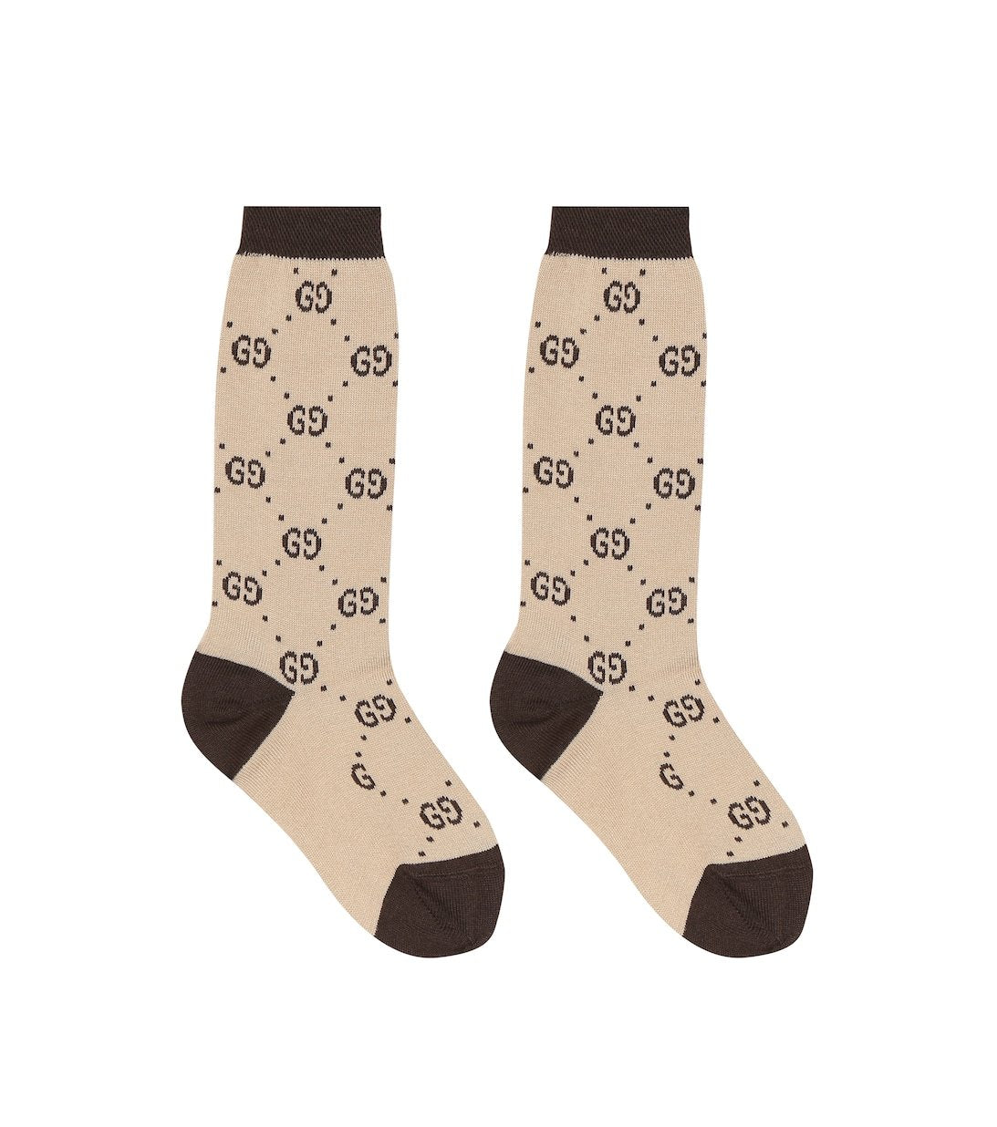 GG Gucci logo socks, beige