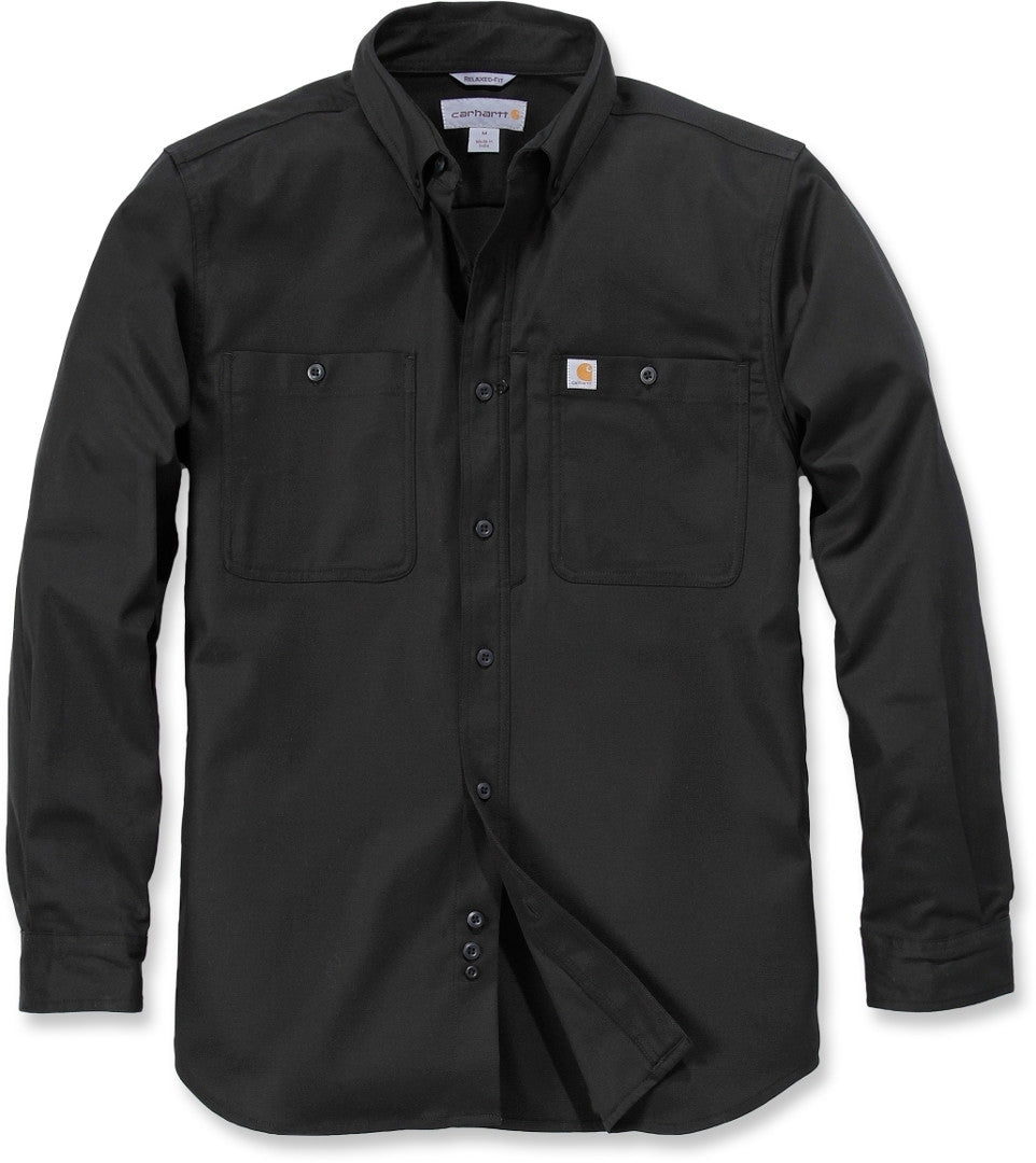 Carhartt Rugged Professional Work Long Sleeve Shirt, Black