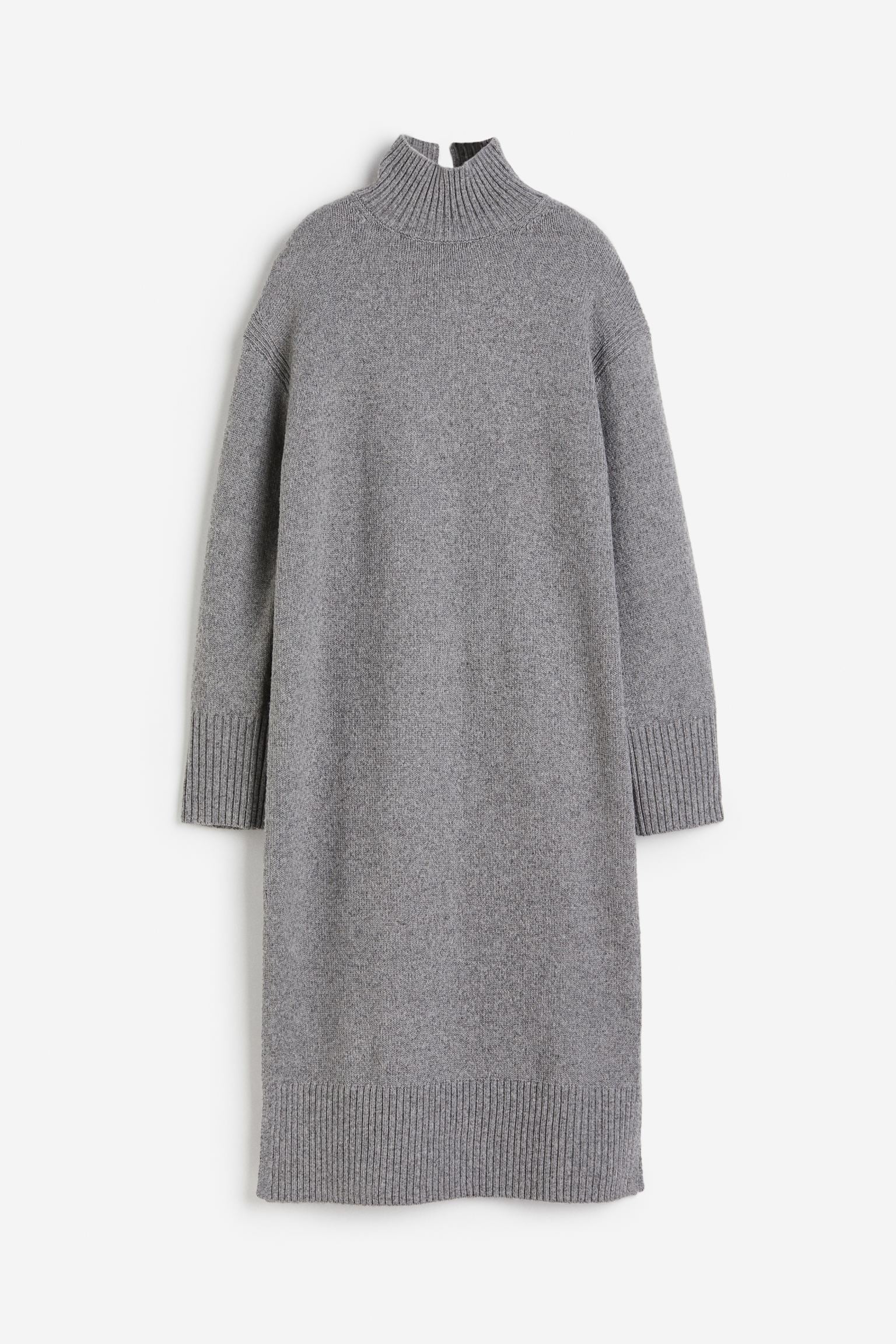 H&M Knit Mock Turtleneck dress, gray