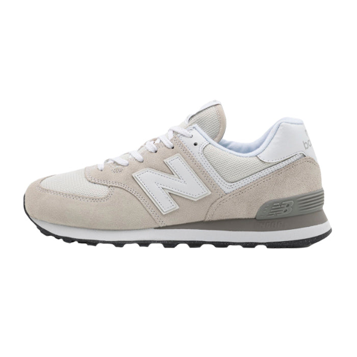 حذاء رياضي مسطح من New Balance ML574، باللون الأبيض/الرمادي