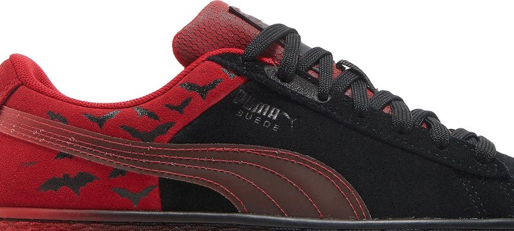 Sneakers Puma Batman x Suede Classic Big Kid Black Barbados Cherry, red