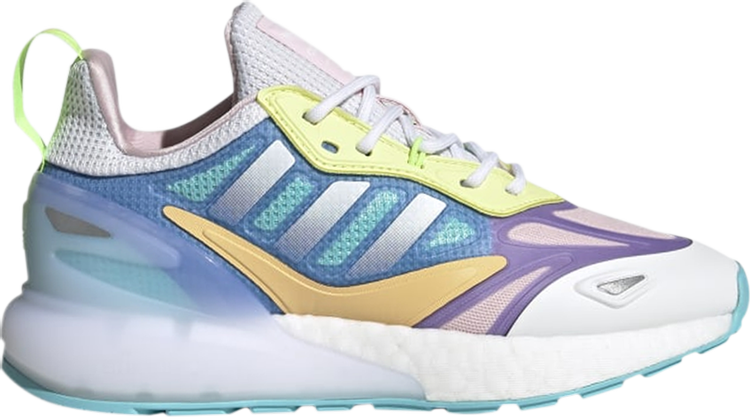 حذاء رياضي Adidas ZX 2K Boost 2.0 J 'White Light Purple'، أرجواني