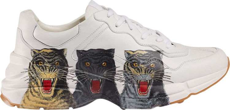 Gucci Rhyton Tigers sneakers, white