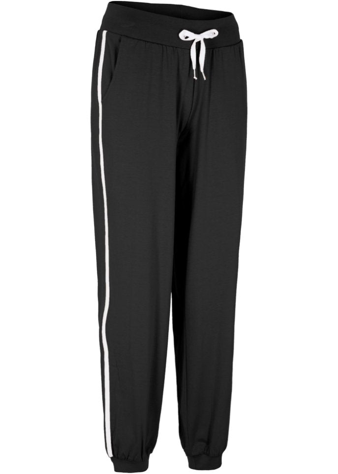 Bpc Bonprix Collection Ankleless Cotton Sweatpants, Black