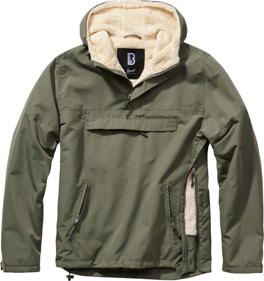 Brandit Windbreaker Sherpa Jacket, olive