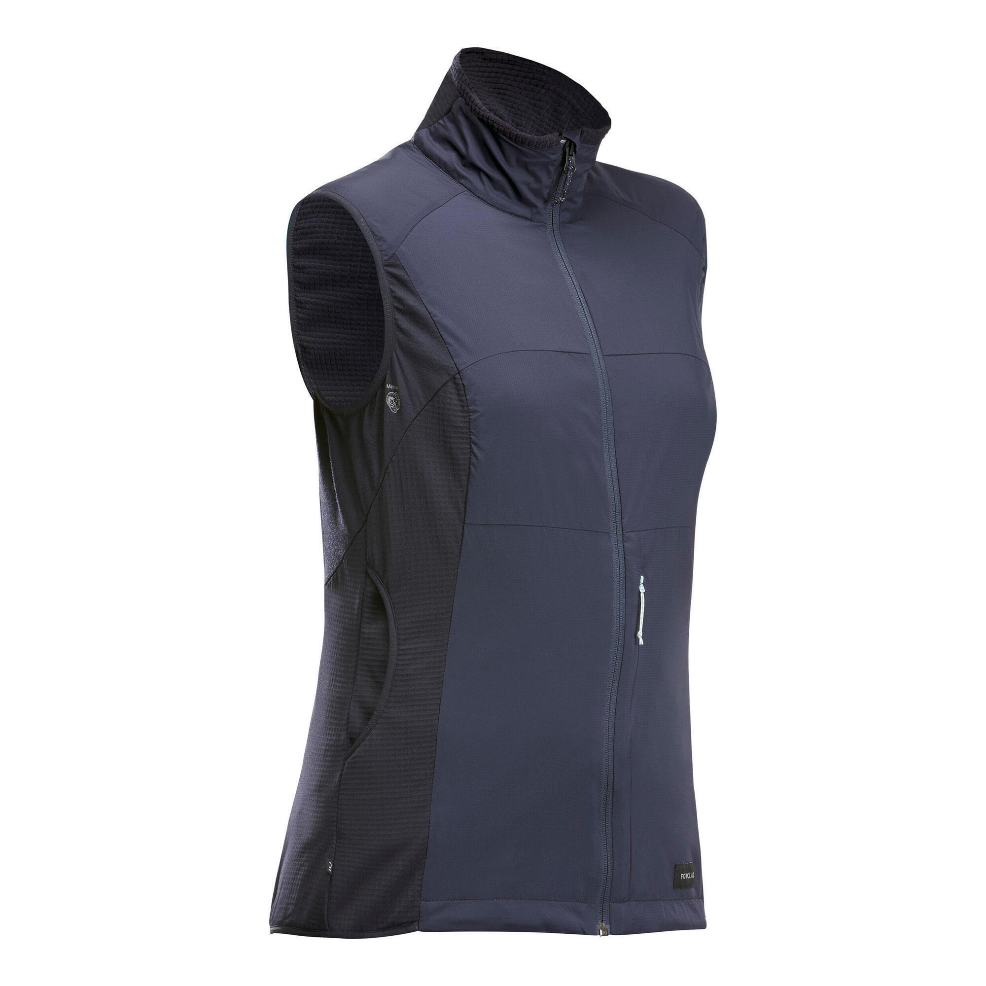 سترة نسائية للمشي لمسافات طويلة Forclaz Softshell Trek 500، أزرق غامق