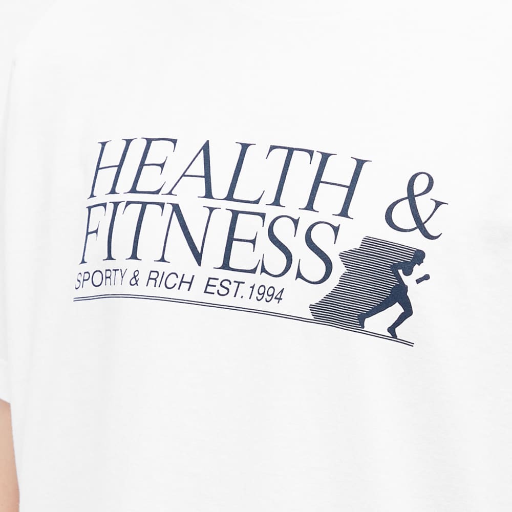 Sporty & Rich Health & Fitness T-Shirt, White/Navy