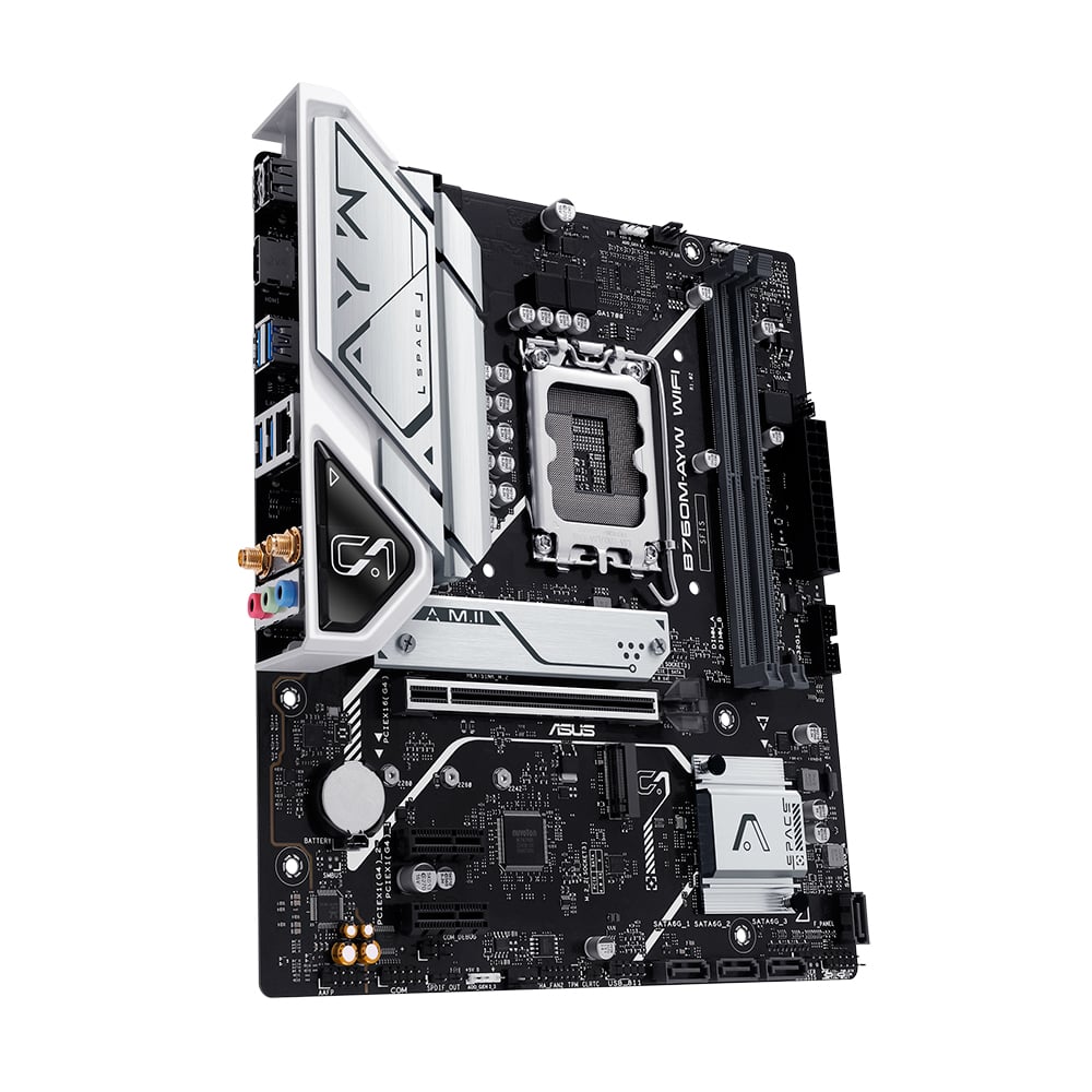 لوحة أم Asus B760M-AYW، LGA1700، واي فاي، DDR5